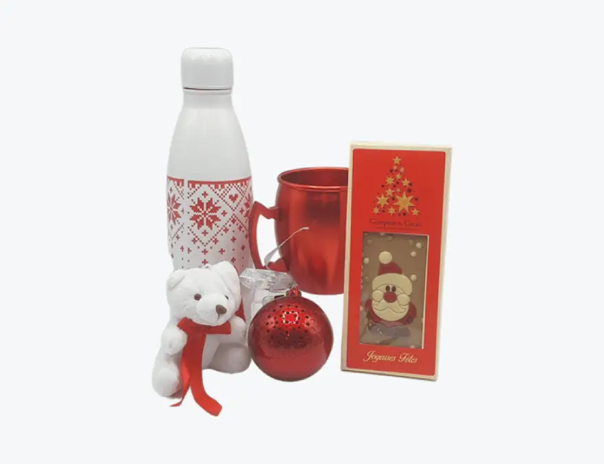 Cadeau de fin d'année entreprise original " La Reddy" avec goodies personnalisables et chocolat.
