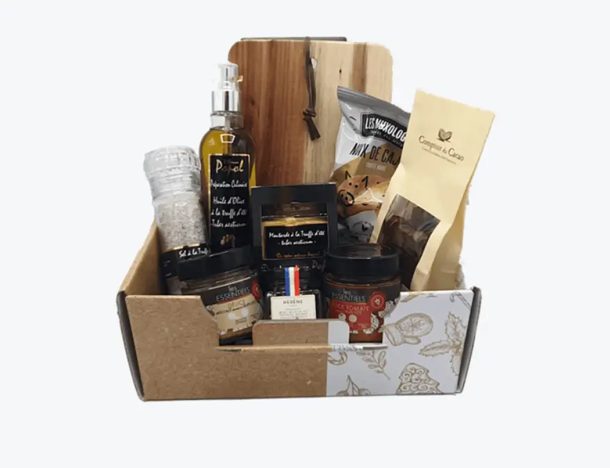 Panier gourmand noël entreprise " La Truffy" avec des produits à base de Truffes